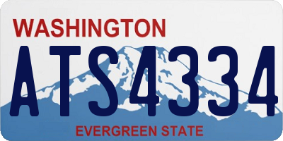WA license plate ATS4334