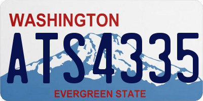 WA license plate ATS4335