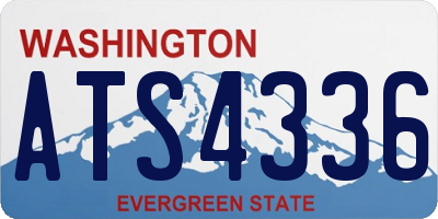 WA license plate ATS4336