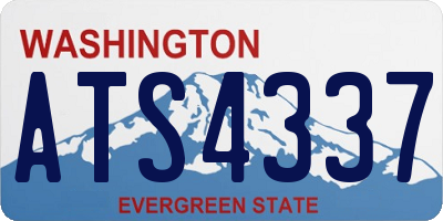 WA license plate ATS4337