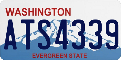 WA license plate ATS4339