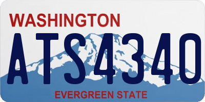 WA license plate ATS4340