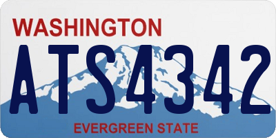 WA license plate ATS4342