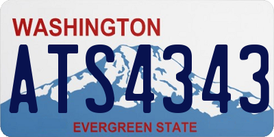 WA license plate ATS4343