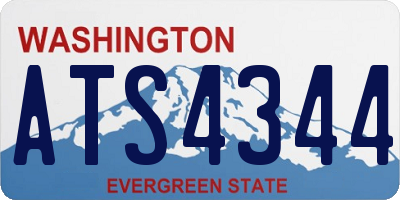 WA license plate ATS4344