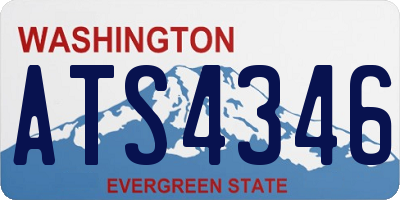 WA license plate ATS4346