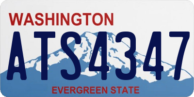 WA license plate ATS4347