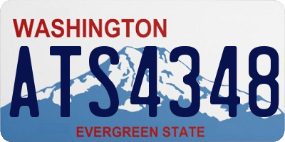 WA license plate ATS4348