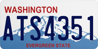 WA license plate ATS4351