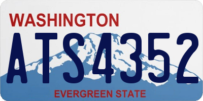 WA license plate ATS4352