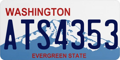WA license plate ATS4353