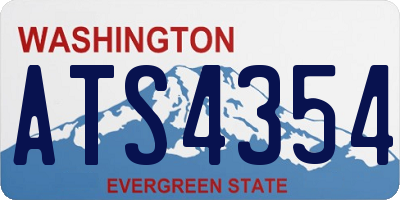 WA license plate ATS4354