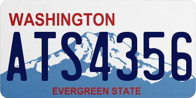 WA license plate ATS4356