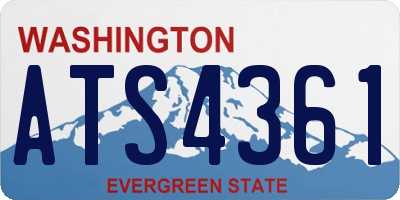 WA license plate ATS4361