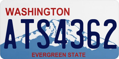WA license plate ATS4362