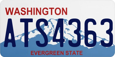 WA license plate ATS4363
