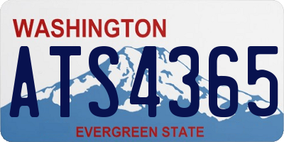 WA license plate ATS4365