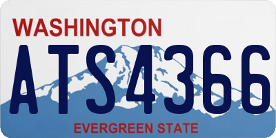 WA license plate ATS4366
