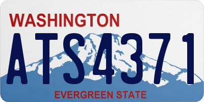 WA license plate ATS4371