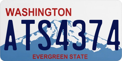 WA license plate ATS4374