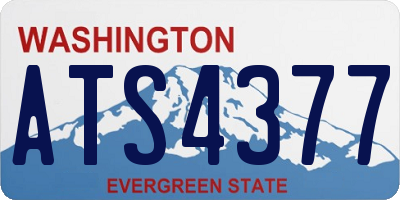 WA license plate ATS4377