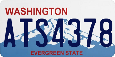 WA license plate ATS4378