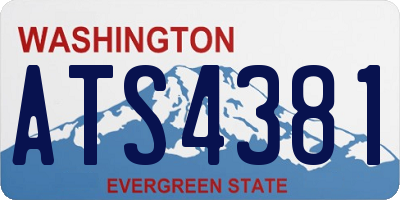 WA license plate ATS4381