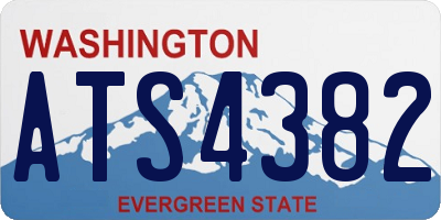 WA license plate ATS4382