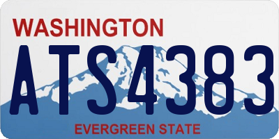 WA license plate ATS4383
