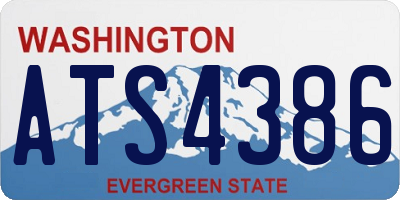 WA license plate ATS4386