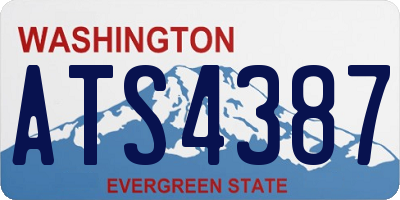 WA license plate ATS4387