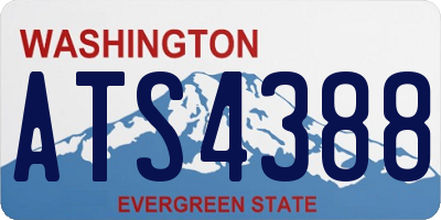 WA license plate ATS4388