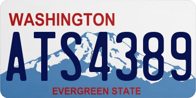WA license plate ATS4389