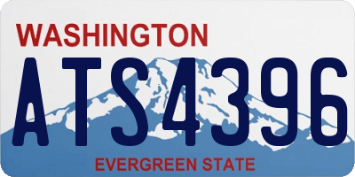 WA license plate ATS4396