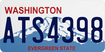 WA license plate ATS4398