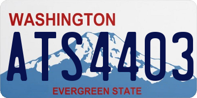 WA license plate ATS4403