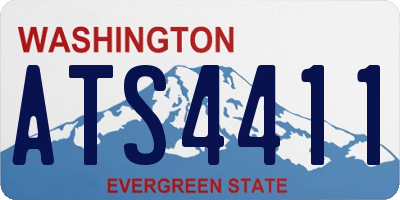 WA license plate ATS4411