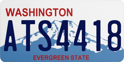 WA license plate ATS4418