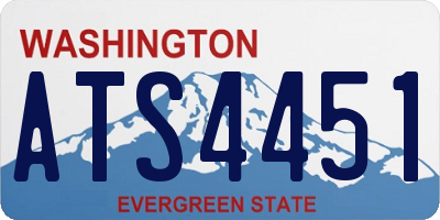 WA license plate ATS4451