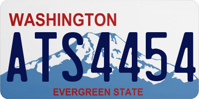 WA license plate ATS4454