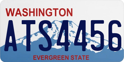 WA license plate ATS4456