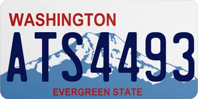 WA license plate ATS4493