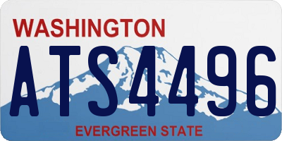 WA license plate ATS4496