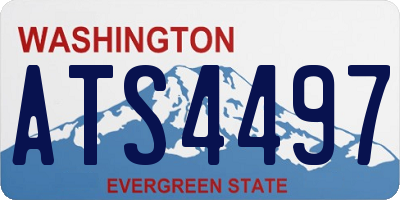 WA license plate ATS4497