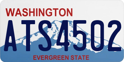 WA license plate ATS4502