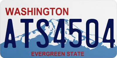 WA license plate ATS4504