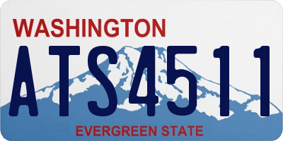 WA license plate ATS4511