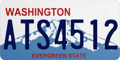 WA license plate ATS4512
