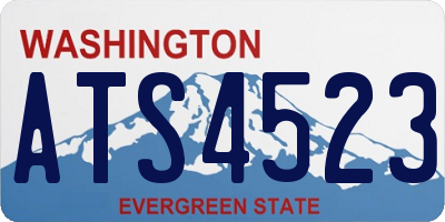 WA license plate ATS4523