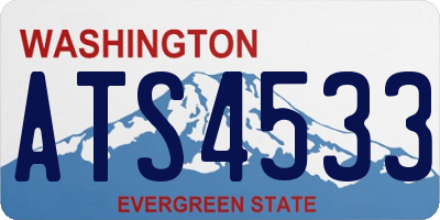 WA license plate ATS4533